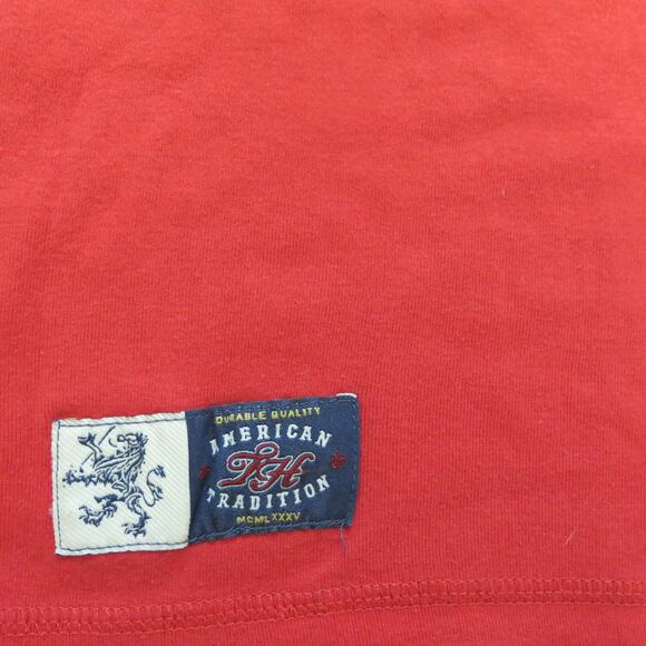 TOMMY HILFIGER Short Sleeve T Shirt Size L Men's Logo Cotton Red Preppy Casual - Picture 2 of 8